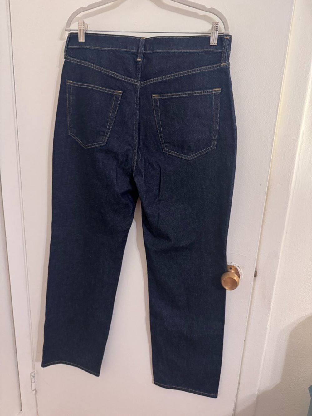 Gap 90s Loose High-Rise Straight Leg Jeans in Dark Indigo - Picture 3 of 5